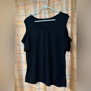 Black cold shoulder tee